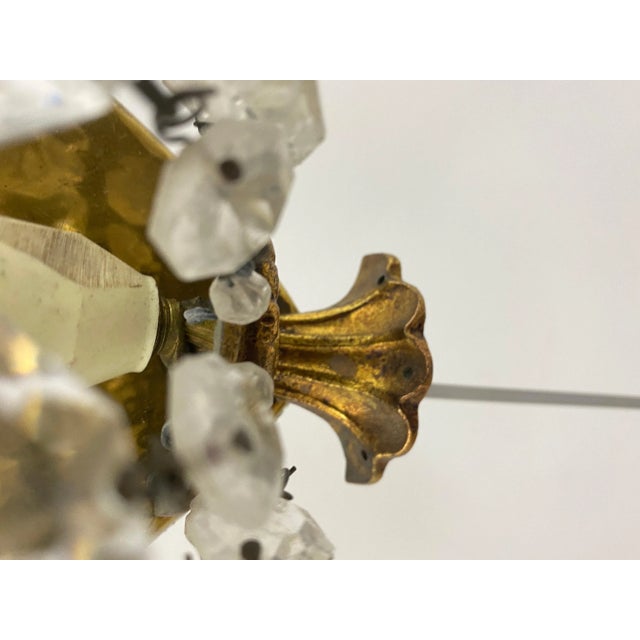 Sconce in Metal, Brass and Glass, France, Early 20th Century For Sale - Image 6 of 10