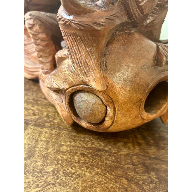 Mid 20th Century Vintage Chinese Hand-Carved Wooden Dragon Sculpture For Sale - Image 5 of 10