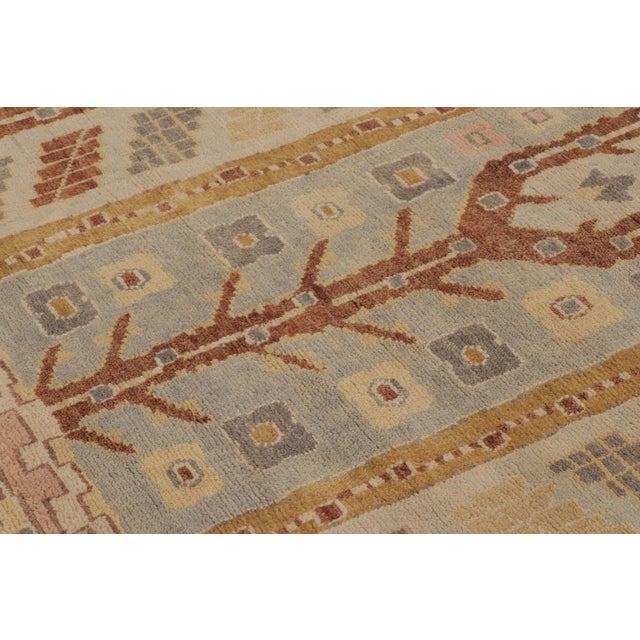 Rug & Kilim’s Contemporary Oushak Rug in Beige & Brown With Tree of Life Patterns For Sale In New York - Image 6 of 10