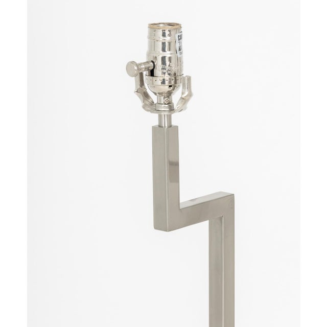 Modern Cedric Hartman Style Chrome Floor Lamps, Pair For Sale - Image 3 of 5