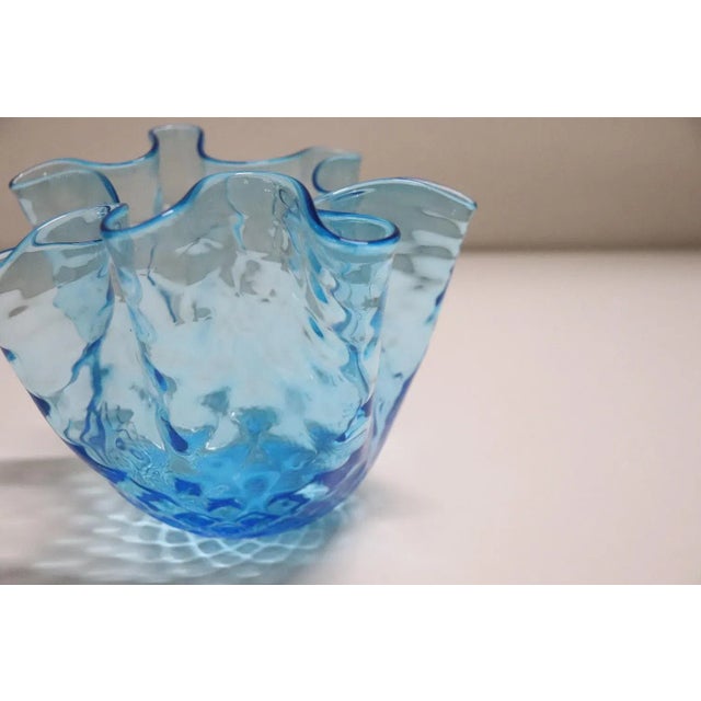 Italian Murano Glass Handkerchief Vase, 1950s For Sale - Image 4 of 10