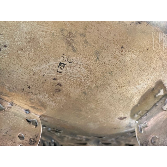 Late 19th Century Wang Hing Chinese Sterling Silver Reticulated Dish With Dragon and Bat Motifs For Sale In New York - Image 6 of 8