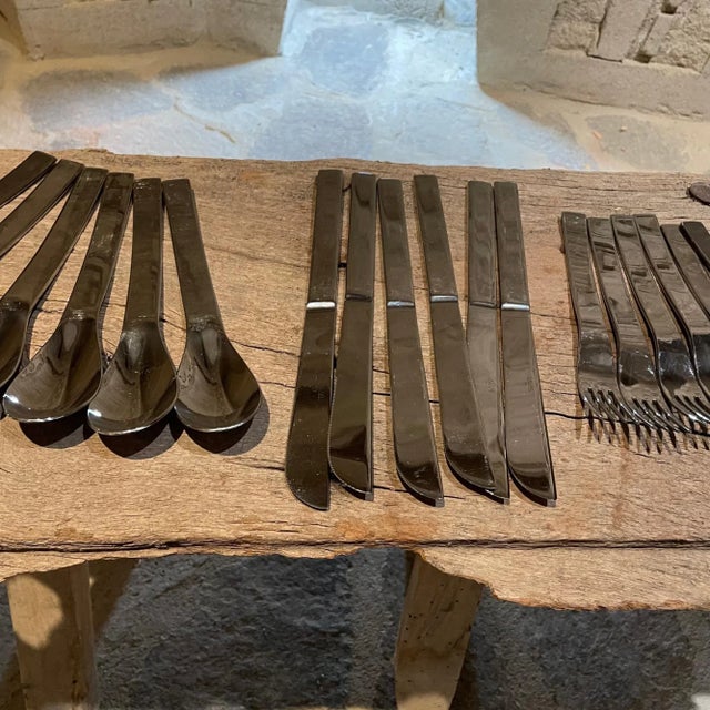 1960s Massimo Vignelli for Sasaki Modernist Flatware Set- 18 Pieces For Sale In San Diego - Image 6 of 8