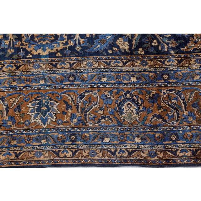 Authentic Persian Kirman Handmade Wool Rug For Sale In New York - Image 6 of 8