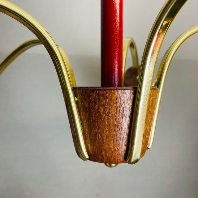 Brown Mid-Century Modern Sputnik Spider Chandelier, 1960s For Sale - Image 8 of 16