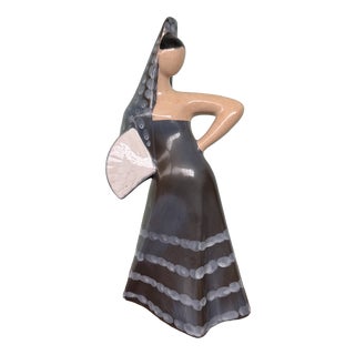 Ceramic Flamenco Dancer Statuette, 1960s For Sale