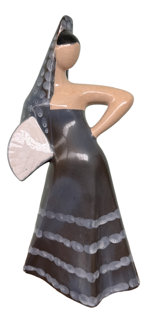 Ceramic Flamenco Dancer Statuette, 1960s