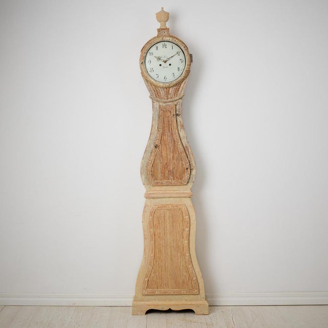 Antique long case clock from Alfta, Hälsingland in Sweden from around 1810. Made by hand in the transition period between...