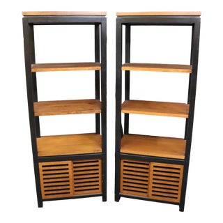 Nichols & Stone Departures Collection Black Maple Bookshelves- a Pair For Sale