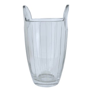 Mid-20th Century Minimalistic Cut Crystal Champagne, Wine Cooler or Ice Bucket by Design Guild For Sale