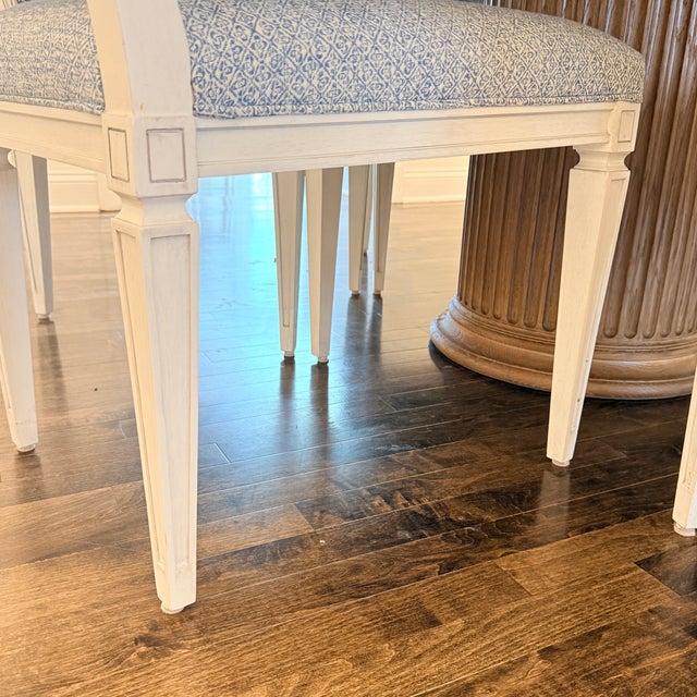 Highland House Set of 6 Highland House Dining Side Chairs With Schumacher Fabric For Sale - Image 4 of 16