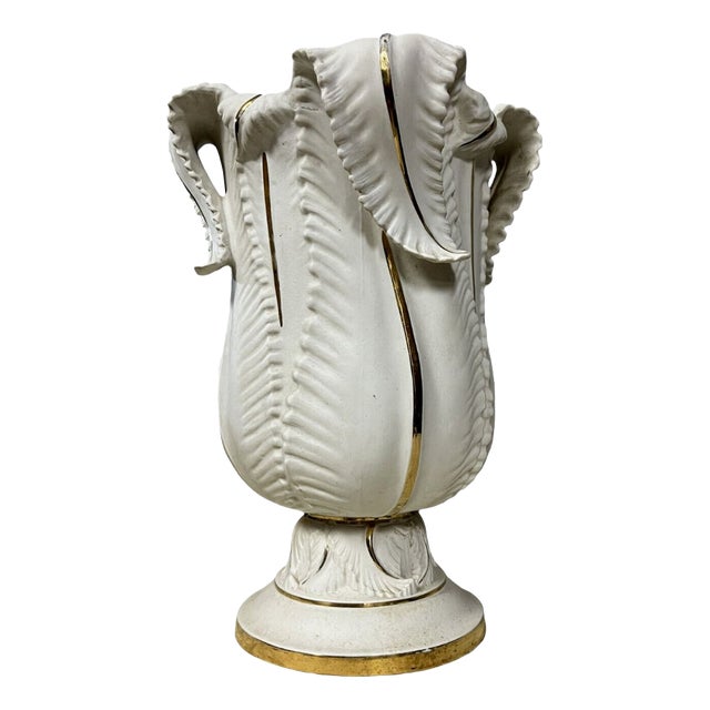 Large Art Deco Les Algues Vase by Albert Laurent Limoges, 1960s For Sale
