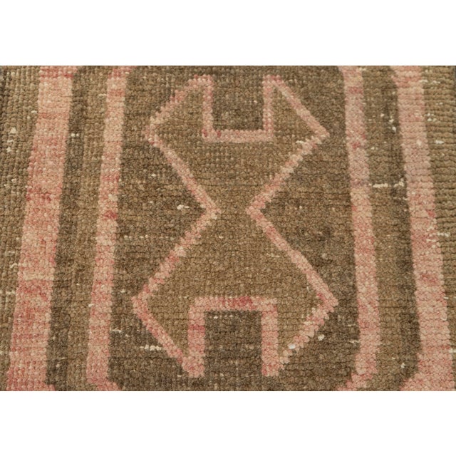 Turkish Mini Rug Oriental Hand Knotted Vintage Rug 1'8" x 3'2" #21169 For Sale - Image 4 of 8