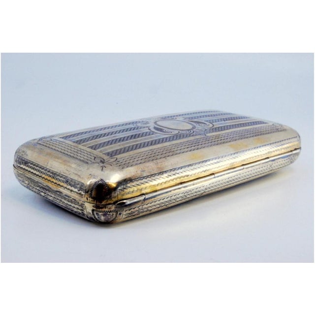 Silver Gilt Cigar Case with Hunting Scene For Sale - Image 5 of 10