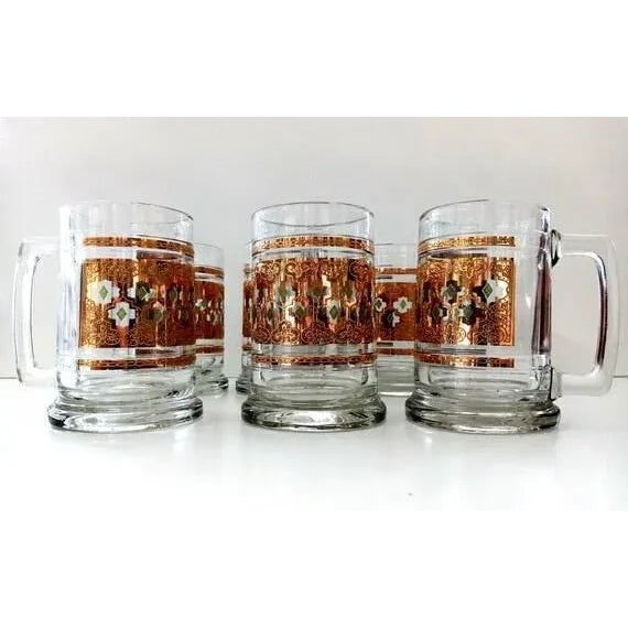 1960s Set of 6 Culver Valencia Mid Century Modern Beer Steins For Sale - Image 5 of 5