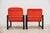 Pierrot Armchairs in Lacquered Wood and Red Fabric from Schirolli, 1980s, Set of 2 For Sale - Image 11 of 12