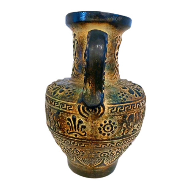 Vintage Egyptian Revival Double Handle Urn Vase Chairish