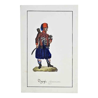Jean-Baptiste Barla, Gojgi, 1840, Ink & Watercolor on Paper For Sale