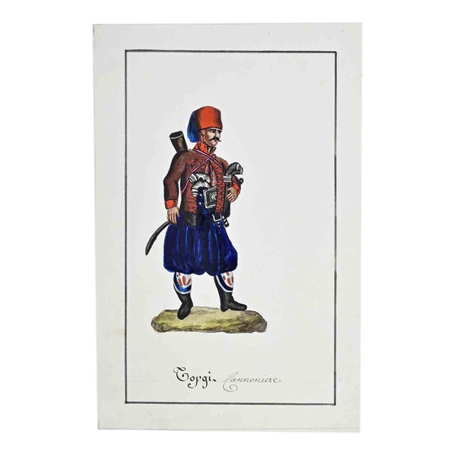 Jean-Baptiste Barla, Gojgi, 1840, Ink & Watercolor on Paper For Sale