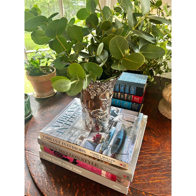 1960’s Vera Lucino Silver Plate Over Brass Grapevine Wine Cooler or Vase For Sale - Image 4 of 12