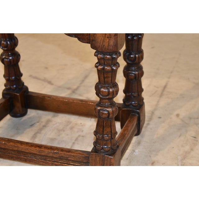 19th Century 19th Century English Oak Joint Stool For Sale - Image 5 of 8