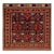 1890s Brown Geoemtric Tribal Antique Persian Baluch-Turkman Bag-Face Rug 2'7" X 2'8" Handknotted Wool Carpet For Sale