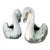 Vintage Coastal Patinated Cast Concrete Swans - a Pair For Sale