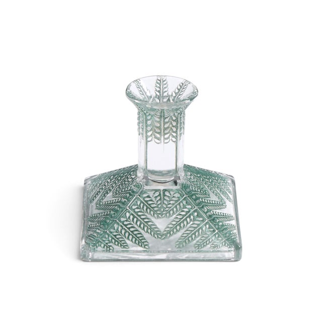 René Lalique Fougeres Glass Candleholder - Pair For Sale In Chicago - Image 6 of 8