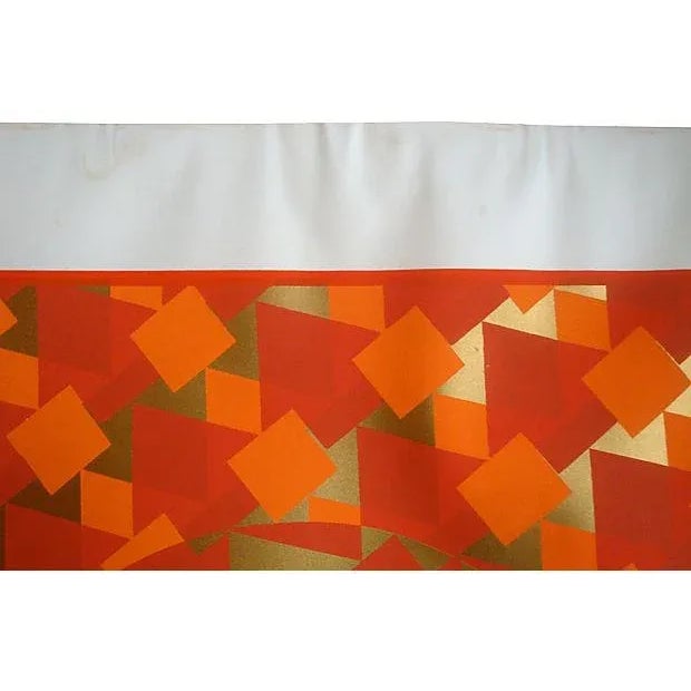 Victor Vasarely Mid-Century Op Art Silkscreen Poster Geometric Orange Gold For Sale - Image 4 of 5