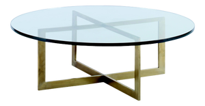 Nest Small Round Cocktail Table with Glass Top