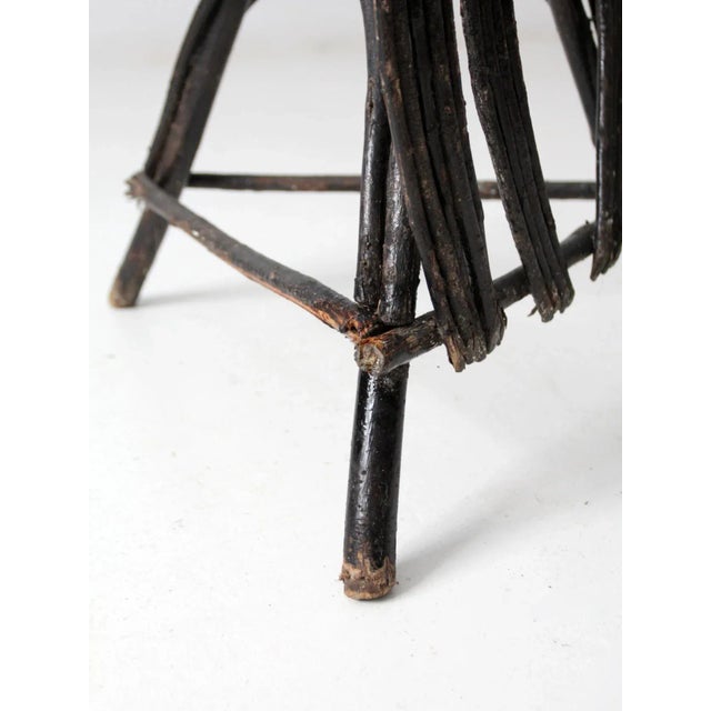 American Antique Adirondack Twig Planter Table For Sale - Image 3 of 12