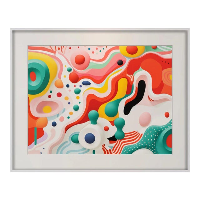 32" X 24" Contemporary 'Landscape' in the Style of Yayoi Kusama - Limited Edition Fine Art Print, Unframed For Sale - Image 4 of 5