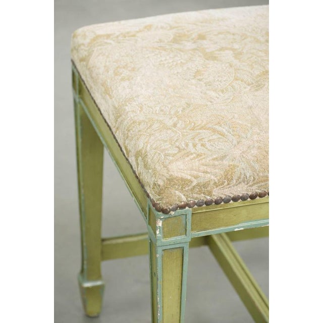 Antique Dutch Wooden Ottoman in Fabric with Floral Pattern For Sale - Image 8 of 15