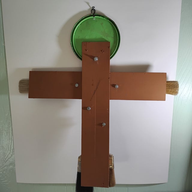 2010s "Nailed to a Cross" Folk Art by by the Columbus For Sale - Image 5 of 6