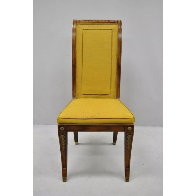 Karges Furniture Mid 20th Century Karges French Regency Style Klismos Saber Leg Walnut Dining Chair - Set of 6 For Sale - Image 4 of 11