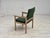 Wood Danish Armchair in Green Furniture Wool and Oak Wood from Høng Stolefabrik, 1980s For Sale - Image 7 of 17