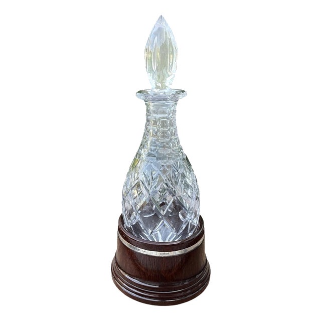 Cut Crystal and Sterling Silver Hogget Decanter by Piers Hart for Royal Doulton, 1988 For Sale