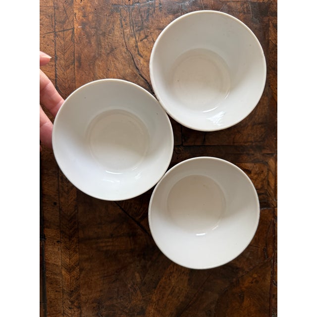 Vintage Chinese Porcelain Fish & Lotus Bowls Koi Goldfish Polychrome Enamel - Set of 3 For Sale - Image 9 of 9