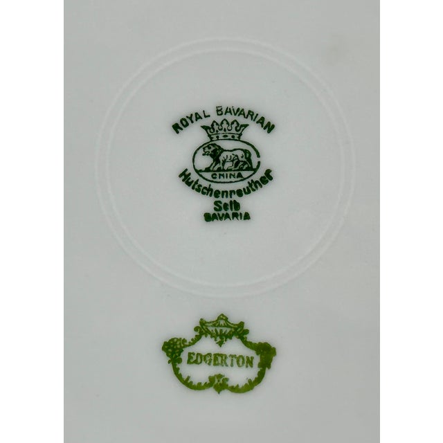 Art Deco Antique Square Side Plates by H&c Selb Bavaria for Edgerton, Circa 1900 - Set of 6 For Sale - Image 3 of 11