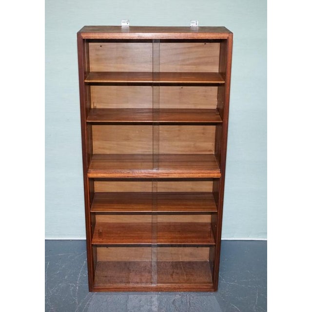 Mid-Century Display Bookcase with Sliding Glass Doors For Sale - Image 3 of 14