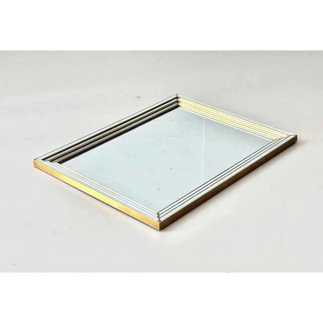Wall Mirror Framed with Beveled Mirror Glass For Sale - Image 4 of 11