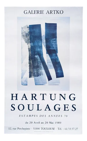 Pierre Soulages & Hans Hartung, Estampes des Annees 70, 1989, Poster Print