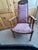 Victorian Early 20th Century Antique Pink Silk Reclining Murphy Chair Stick and Ball With Gout Chair For Sale - Image 3 of 12