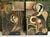 Figurative Pair Mid-Century Picasso-Style Carved & Gilded Wood Panels Attributed to Enrico Baj For Sale - Image 3 of 18