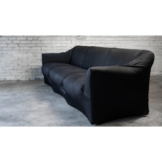 Black 1970s Mario Bellini 'Tentazione' Three-Seater Sofa for Cassina For Sale - Image 8 of 12