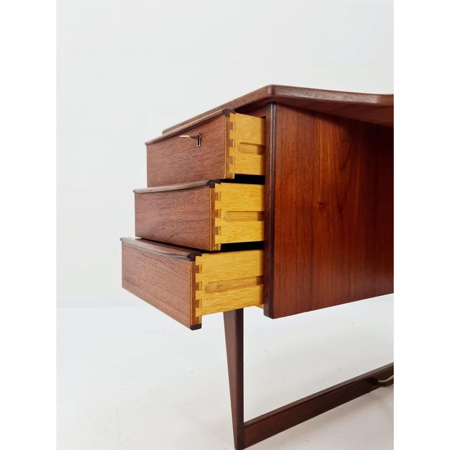 Danish Teak Desk by Peter Lovig Nielsen for Hedensted, 1960s For Sale - Image 9 of 11