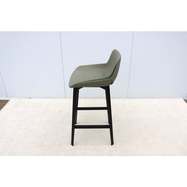 Italian Modern Emanuel Gargano and Anton Cristell for Amura Panis Wool Barstool For Sale In New York - Image 6 of 12