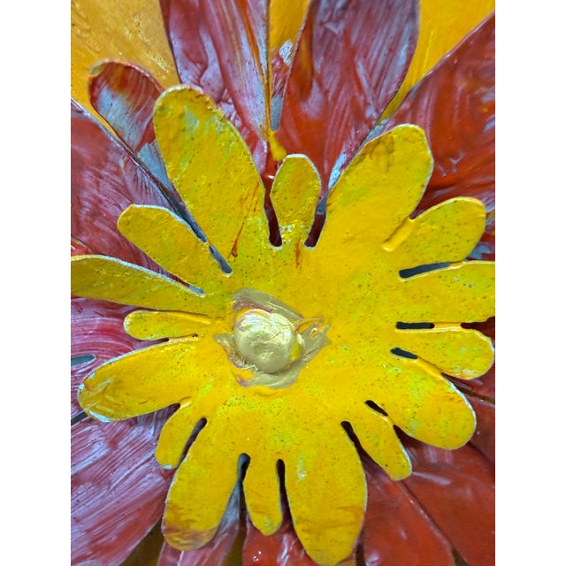 Pat & Andre Juneau Metal Flower Wall Sculpture, Extra Large For Sale In San Francisco - Image 6 of 12