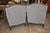 Restoration Hardware Pair Lorraine Gray Velvet Wing Back Bergere Arm Chairs W/ Wood Surround For Sale - Image 6 of 17