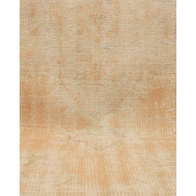 1970s Vintage Turkish Oushak Handmade Wool Cotton Orange Area Rug For Sale In San Francisco - Image 6 of 12